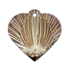 Peacock Wheel Bird Nature Dog Tag Heart (one Side) by Wegoenart