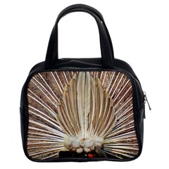 Peacock Wheel Bird Nature Classic Handbag (two Sides) by Wegoenart