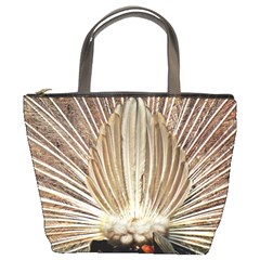 Peacock Wheel Bird Nature Bucket Bag by Wegoenart