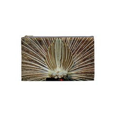 Peacock Wheel Bird Nature Cosmetic Bag (small) by Wegoenart