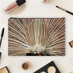 Peacock Wheel Bird Nature Cosmetic Bag (Large) Front