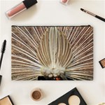 Peacock Wheel Bird Nature Cosmetic Bag (Large) Back