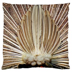 Peacock Wheel Bird Nature Large Flano Cushion Case (one Side) by Wegoenart