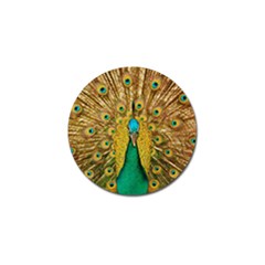 Peacock Feather Bird Peafowl Golf Ball Marker (4 Pack) by Wegoenart