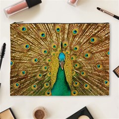 Peacock Feather Bird Peafowl Cosmetic Bag (xl) by Wegoenart