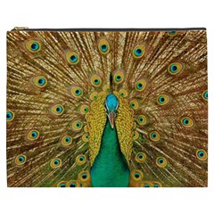 Peacock Feather Bird Peafowl Cosmetic Bag (xxxl) by Wegoenart