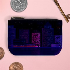 Christmas Skyline Skyscraper Mini Coin Purse by Wegoenart