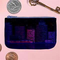 Christmas Skyline Skyscraper Large Coin Purse by Wegoenart