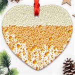 Beer Head Foam Cool Heart Ornament (Two Sides) Front