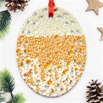 Beer Head Foam Cool Oval Filigree Ornament (Two Sides) Back