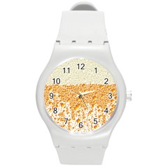 Beer Head Foam Cool Round Plastic Sport Watch (m) by Wegoenart