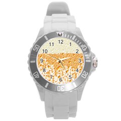 Beer Head Foam Cool Round Plastic Sport Watch (l) by Wegoenart