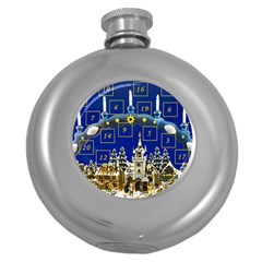 Advent Calendar Advent Gifts Round Hip Flask (5 Oz) by Wegoenart