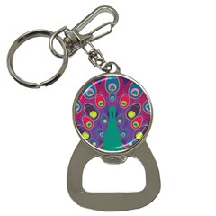 Peacock Bird Animal Feathers Bottle Opener Key Chains by Wegoenart