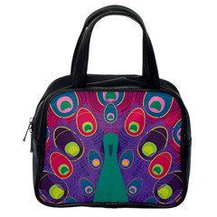 Peacock Bird Animal Feathers Classic Handbag (one Side) by Wegoenart