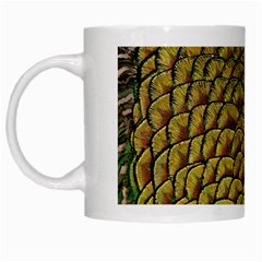 Peacock Bird Feather Color White Mugs by Wegoenart