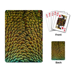 Peacock Bird Feather Color Playing Cards Single Design by Wegoenart