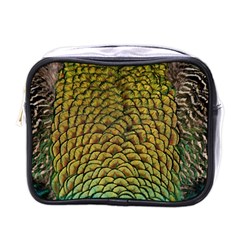 Peacock Bird Feather Color Mini Toiletries Bag (one Side) by Wegoenart