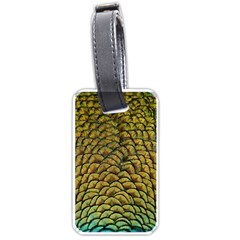 Peacock Bird Feather Color Luggage Tags (one Side)  by Wegoenart