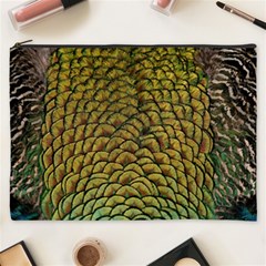 Peacock Bird Feather Color Cosmetic Bag (xxxl) by Wegoenart