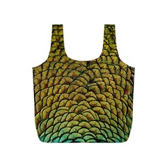 Peacock Bird Feather Color Full Print Recycle Bag (s) by Wegoenart