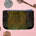 Peacock Bird Feather Color Large Coin Purse Back