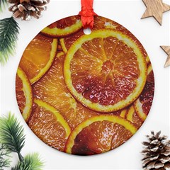 Blood Orange Fruit Citrus Fruits Ornament (round) by Wegoenart