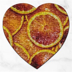 Blood Orange Fruit Citrus Fruits Jigsaw Puzzle (heart) by Wegoenart