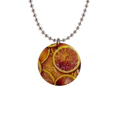 Blood Orange Fruit Citrus Fruits 1  Button Necklace by Wegoenart