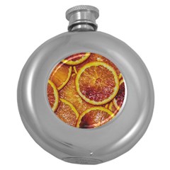 Blood Orange Fruit Citrus Fruits Round Hip Flask (5 Oz) by Wegoenart