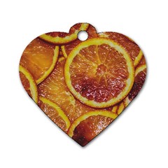 Blood Orange Fruit Citrus Fruits Dog Tag Heart (two Sides) by Wegoenart