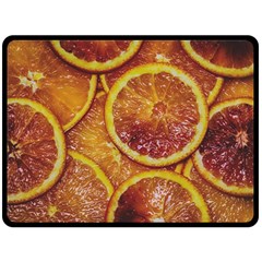 Blood Orange Fruit Citrus Fruits Fleece Blanket (large)  by Wegoenart