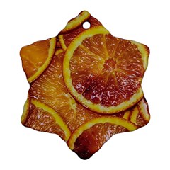 Blood Orange Fruit Citrus Fruits Snowflake Ornament (two Sides) by Wegoenart