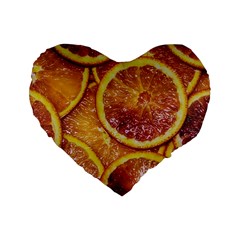 Blood Orange Fruit Citrus Fruits Standard 16  Premium Heart Shape Cushions by Wegoenart