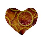 Blood Orange Fruit Citrus Fruits Standard 16  Premium Heart Shape Cushions Front