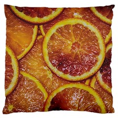 Blood Orange Fruit Citrus Fruits Large Flano Cushion Case (one Side) by Wegoenart