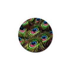 Peacock Feathers Feather Color Golf Ball Marker (10 Pack) by Wegoenart