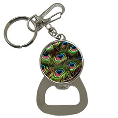 Peacock Feathers Feather Color Bottle Opener Key Chains by Wegoenart