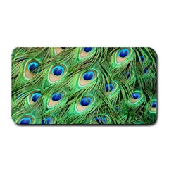 Peacock Feathers Peafowl Medium Bar Mats by Wegoenart