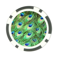 Peacock Feathers Peafowl Poker Chip Card Guard (10 Pack) by Wegoenart