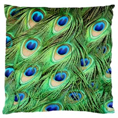 Peacock Feathers Peafowl Standard Flano Cushion Case (two Sides) by Wegoenart