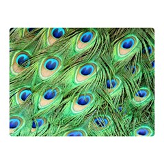 Peacock Feathers Peafowl Double Sided Flano Blanket (mini)  by Wegoenart