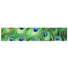 Peacock Feathers Peafowl Small Flano Scarf by Wegoenart