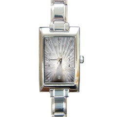 Peacock White Bird Nature Rectangle Italian Charm Watch by Wegoenart