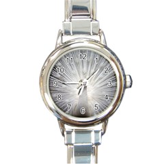 Peacock White Bird Nature Round Italian Charm Watch by Wegoenart