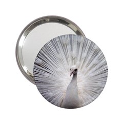 Peacock White Bird Nature 2 25  Handbag Mirrors by Wegoenart