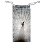 Peacock White Bird Nature Jewelry Bag Front