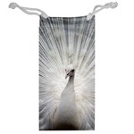 Peacock White Bird Nature Jewelry Bag Back