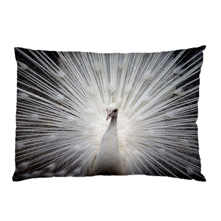 Peacock White Bird Nature Pillow Case