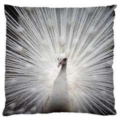 Peacock White Bird Nature Standard Flano Cushion Case (two Sides) by Wegoenart